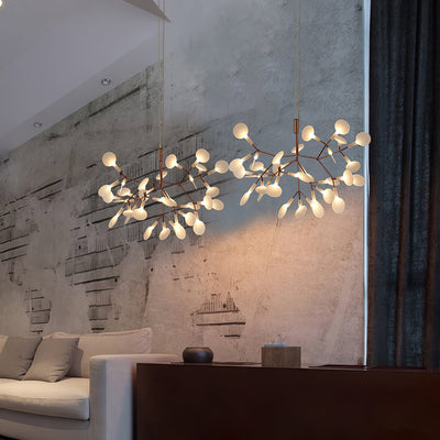 Auroreon Chandelier Rose Gold Firefly LED Branch