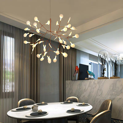 Auroreon Chandelier Rose Gold Firefly LED Branch