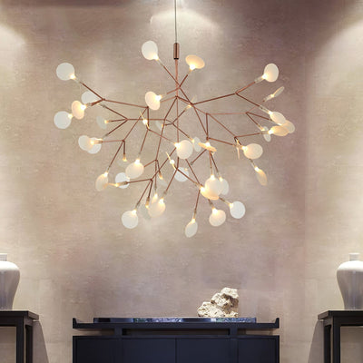 Auroreon Chandelier Rose Gold Firefly LED Branch