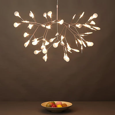 Auroreon Chandelier Rose Gold Firefly LED Branch
