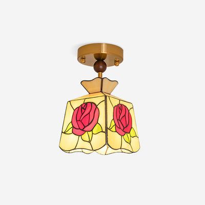 Joviel Tiffany Rose Ceiling Light - Neutral Decor