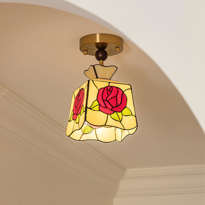 Joviel Tiffany Rose Ceiling Light - Neutral Decor