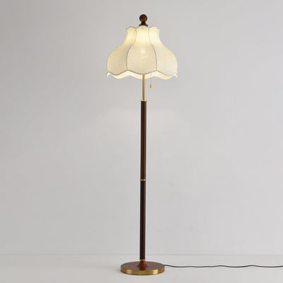 Tulfa Vintage Wood Floor Lamp