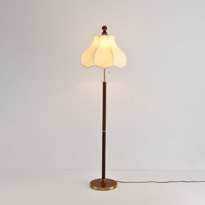 Tulfa Vintage Wood Floor Lamp