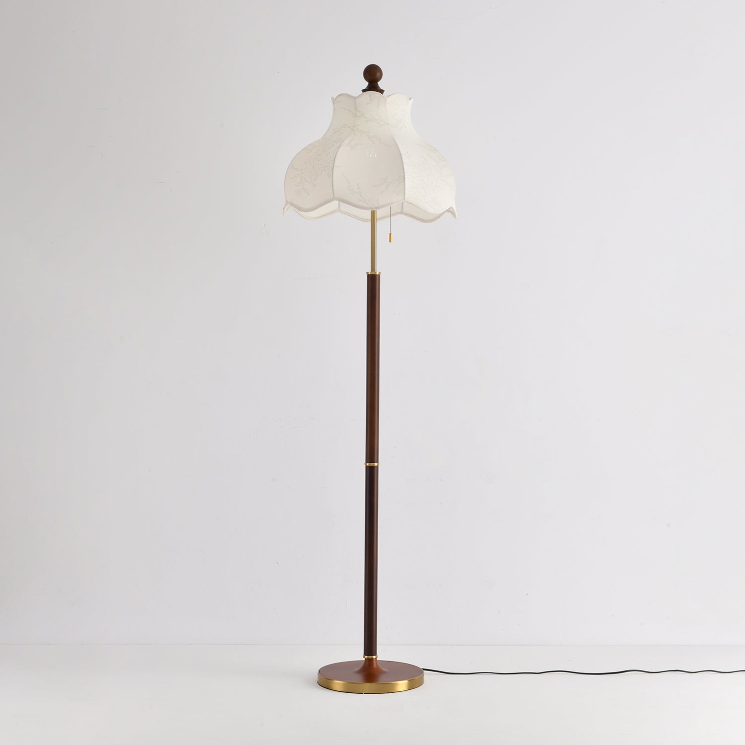 Tulfa Vintage Wood Floor Lamp