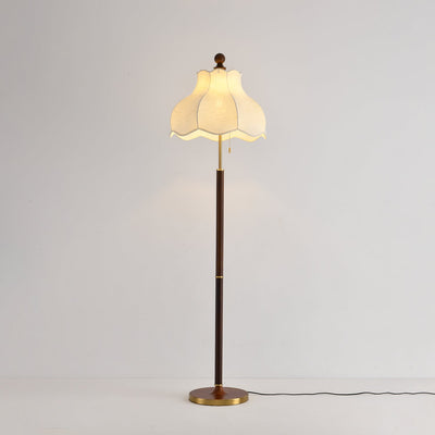 Tulfa Vintage Wood Floor Lamp