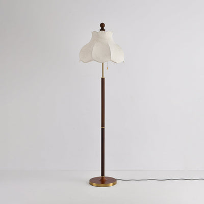 Tulfa Vintage Wood Floor Lamp