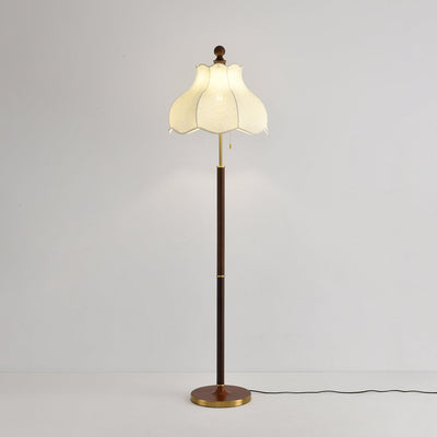 Tulfa Vintage Wood Floor Lamp