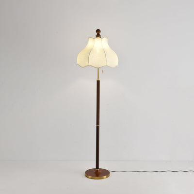 Tulfa Vintage Wood Floor Lamp
