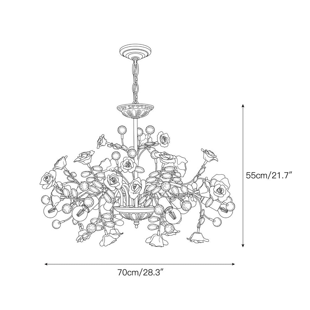 Miraridge Crystal Floral Chandelier