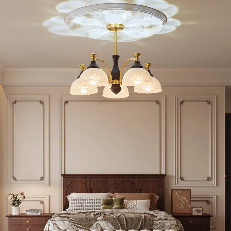 Avvynila Traditional Elegance Vintage Brass Wood Chandelier