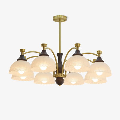 Avvynila Traditional Elegance Vintage Brass Wood Chandelier