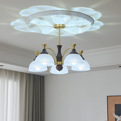 Avvynila Traditional Elegance Vintage Brass Wood Chandelier