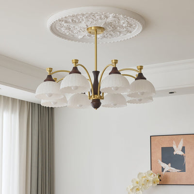 Avvynila Traditional Elegance Vintage Brass Wood Chandelier