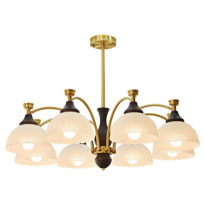 Avvynila Traditional Elegance Vintage Brass Wood Chandelier