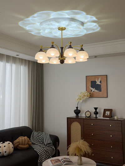 Avvynila Traditional Elegance Vintage Brass Wood Chandelier