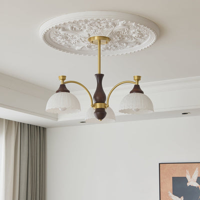 Avvynila Traditional Elegance Vintage Brass Wood Chandelier