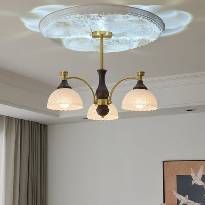 Avvynila Traditional Elegance Vintage Brass Wood Chandelier
