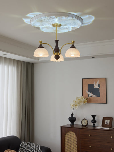 Avvynila Traditional Elegance Vintage Brass Wood Chandelier