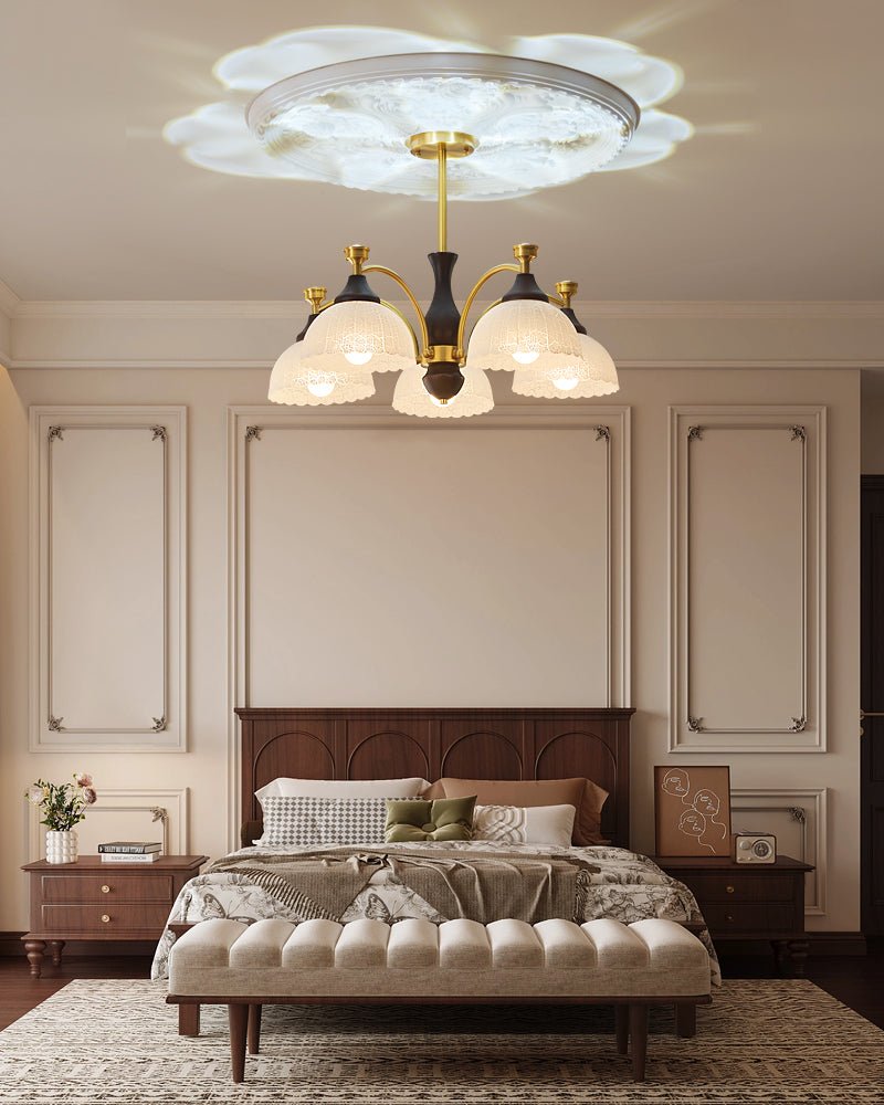 Avvynila Traditional Elegance Vintage Brass Wood Chandelier