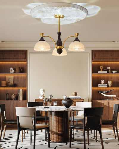 Avvynila Traditional Elegance Vintage Brass Wood Chandelier
