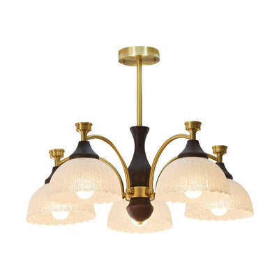 Avvynila Traditional Elegance Vintage Brass Wood Chandelier