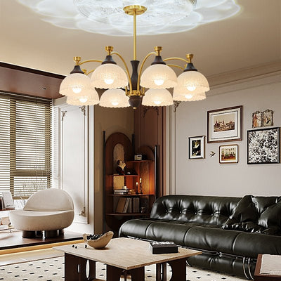 Avvynila Traditional Elegance Vintage Brass Wood Chandelier