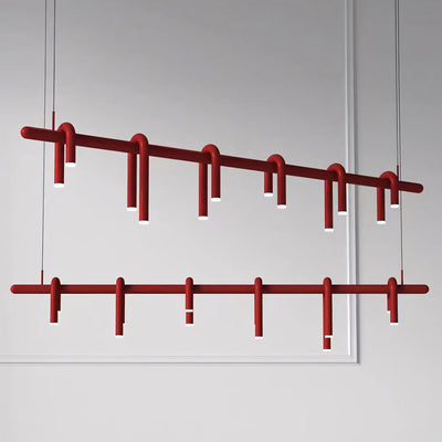 Meadowgate Red U-Shaped Chandelier