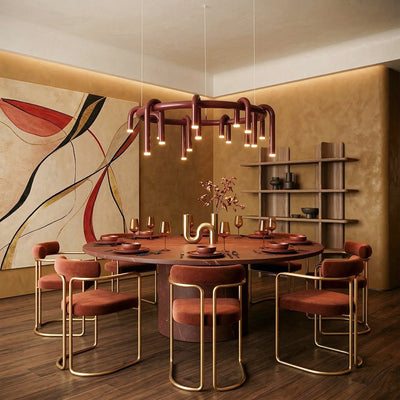 Meadowgate Red U-Shaped Chandelier