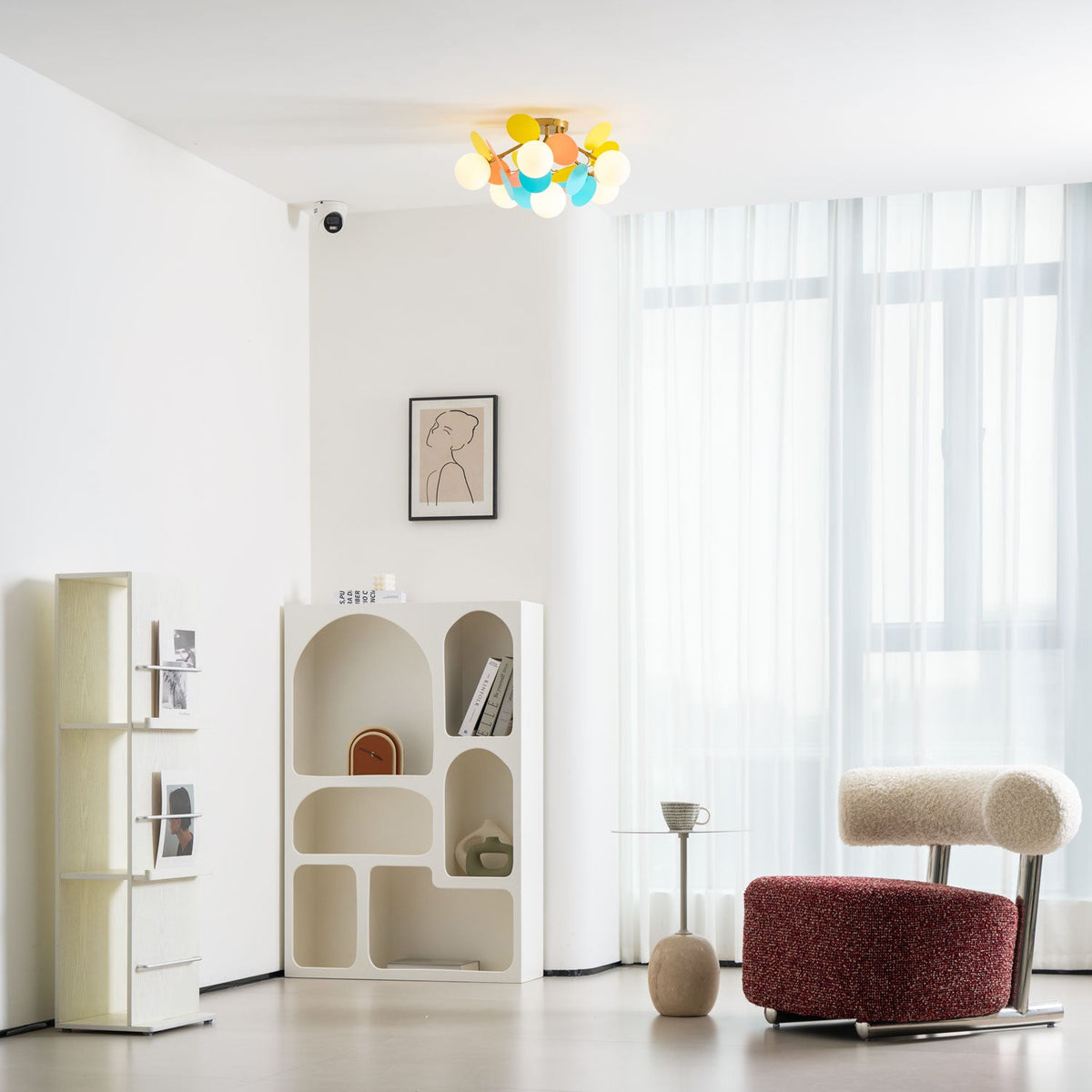 Fioragrove Round Macaron Flush Mount Ceiling Light
