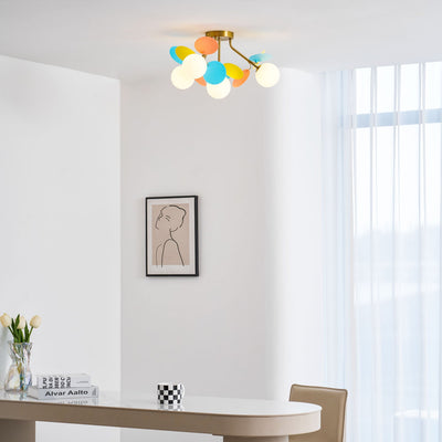 Fioragrove Round Macaron Flush Mount Ceiling Light
