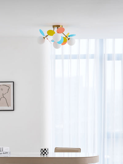 Fioragrove Round Macaron Flush Mount Ceiling Light
