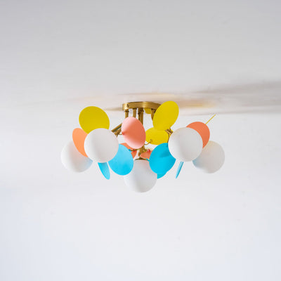 Fioragrove Round Macaron Flush Mount Ceiling Light