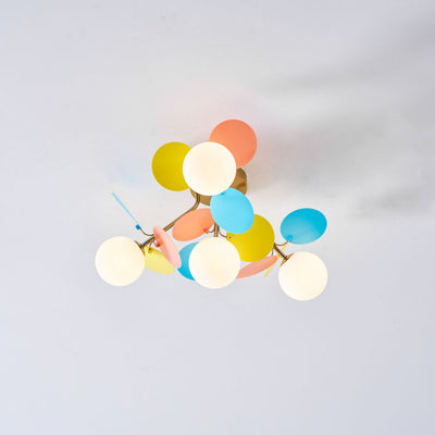 Fioragrove Round Macaron Flush Mount Ceiling Light