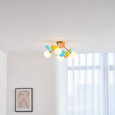 Fioragrove Round Macaron Flush Mount Ceiling Light
