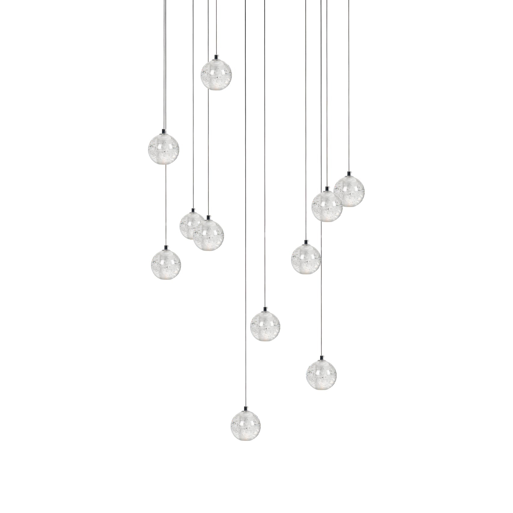 Crystal Bubble Cluster Pendant Light
