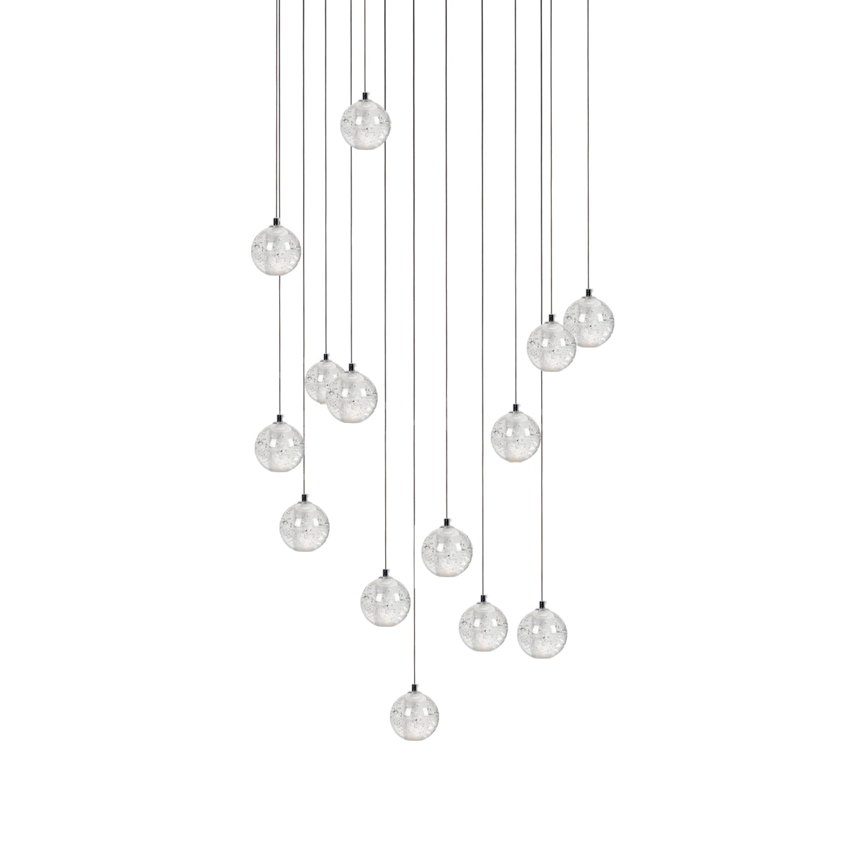 Crystal Bubble Cluster Pendant Light