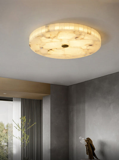 Nivael Round Alabaster Ceiling Lamp