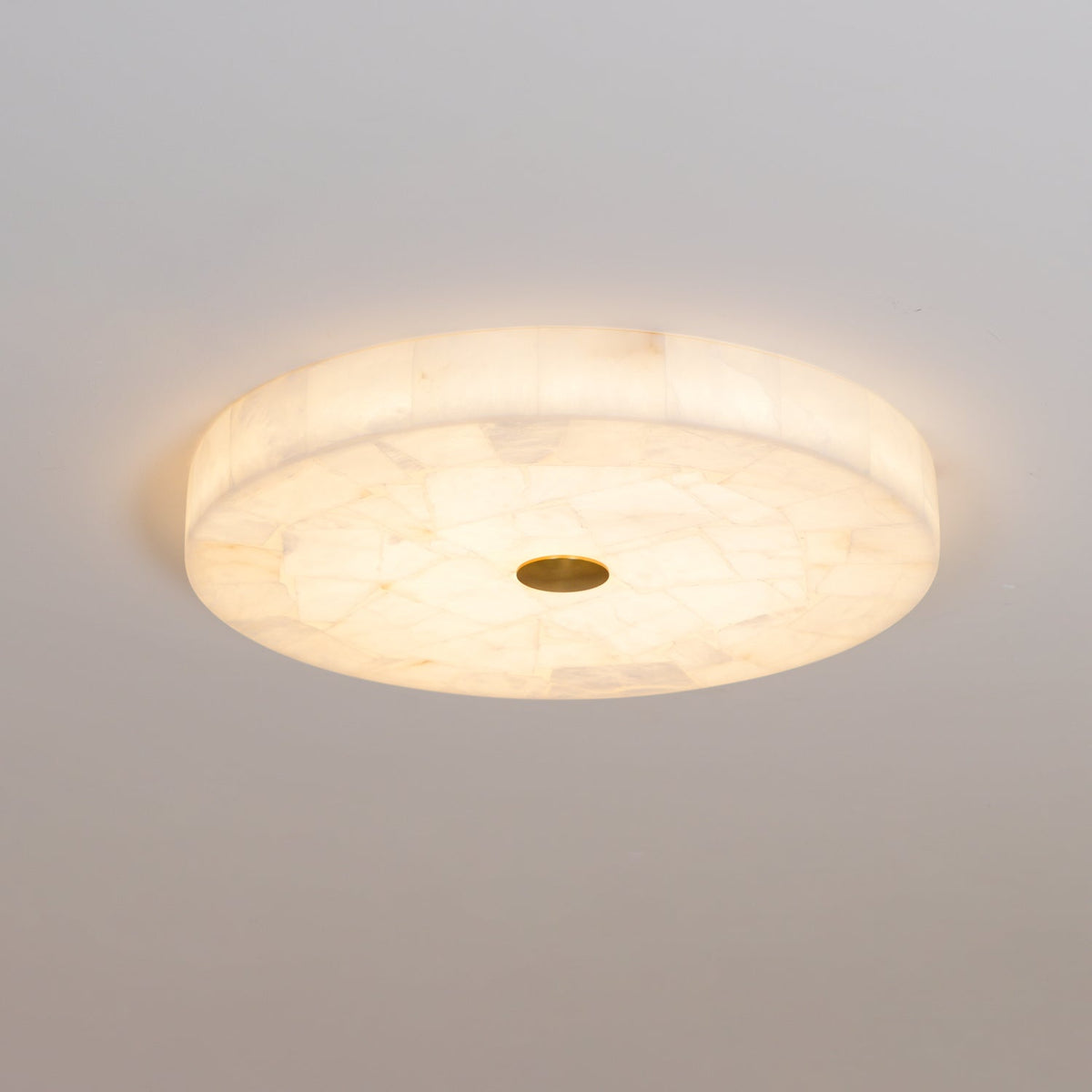 Nivael Round Alabaster Ceiling Lamp