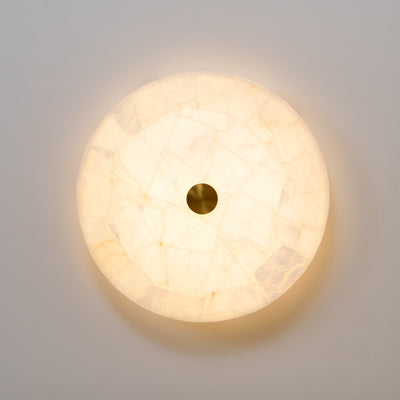 Ciphayra Round Mosaic  Alabaster Ceiling Light