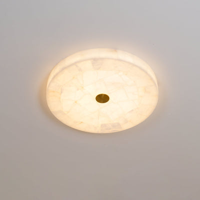 Ciphayra Round Mosaic  Alabaster Ceiling Light