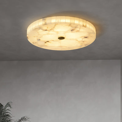Nivael Round Alabaster Ceiling Lamp