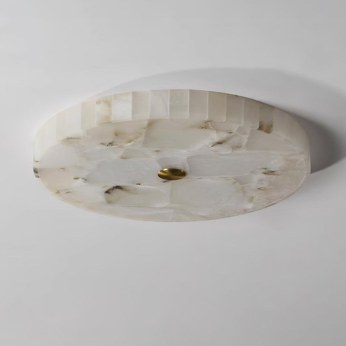 Norshire Round Alabaster Flush Mount Ceiling Light
