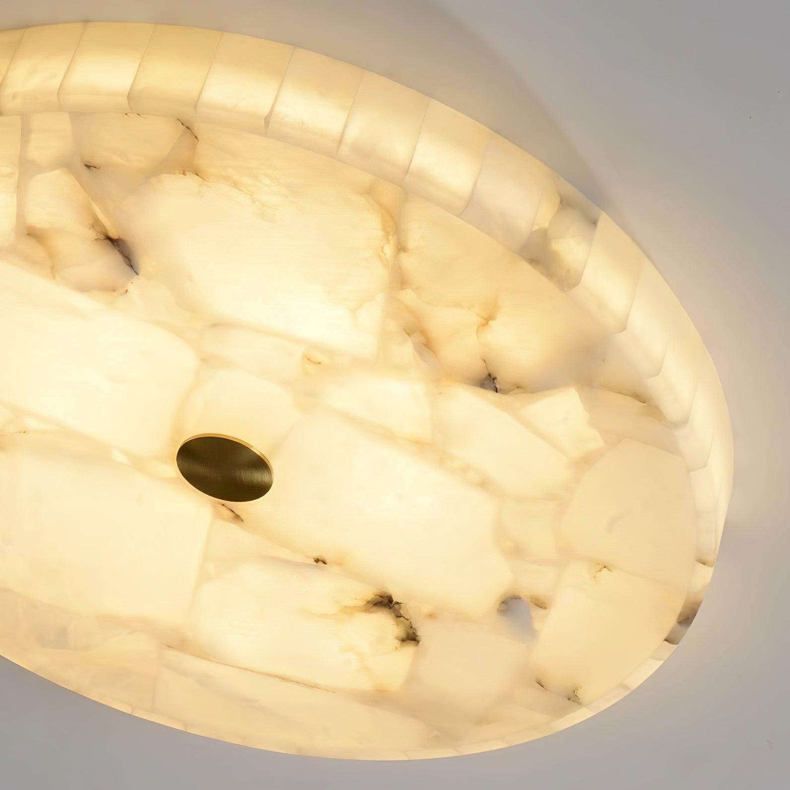 Ciphayra Round Mosaic  Alabaster Ceiling Light