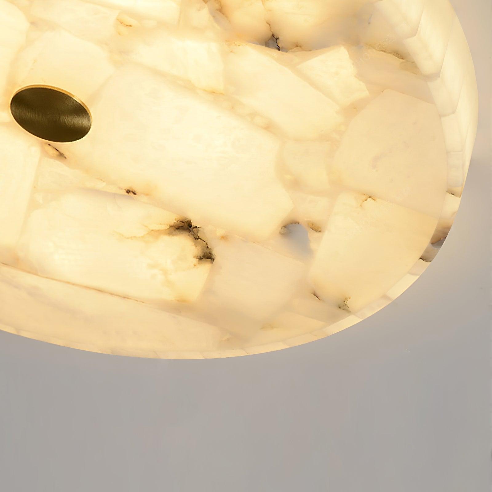 Ciphayra Round Mosaic  Alabaster Ceiling Light