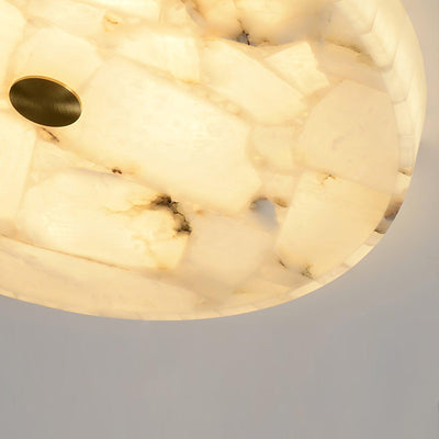 Ciphayra Round Mosaic  Alabaster Ceiling Light