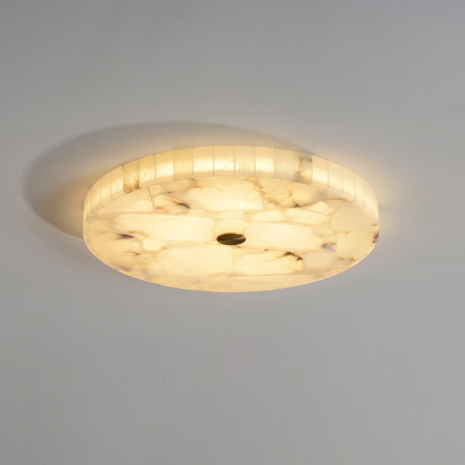 Ciphayra Round Mosaic  Alabaster Ceiling Light