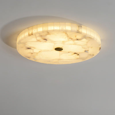 Ciphayra Round Mosaic  Alabaster Ceiling Light