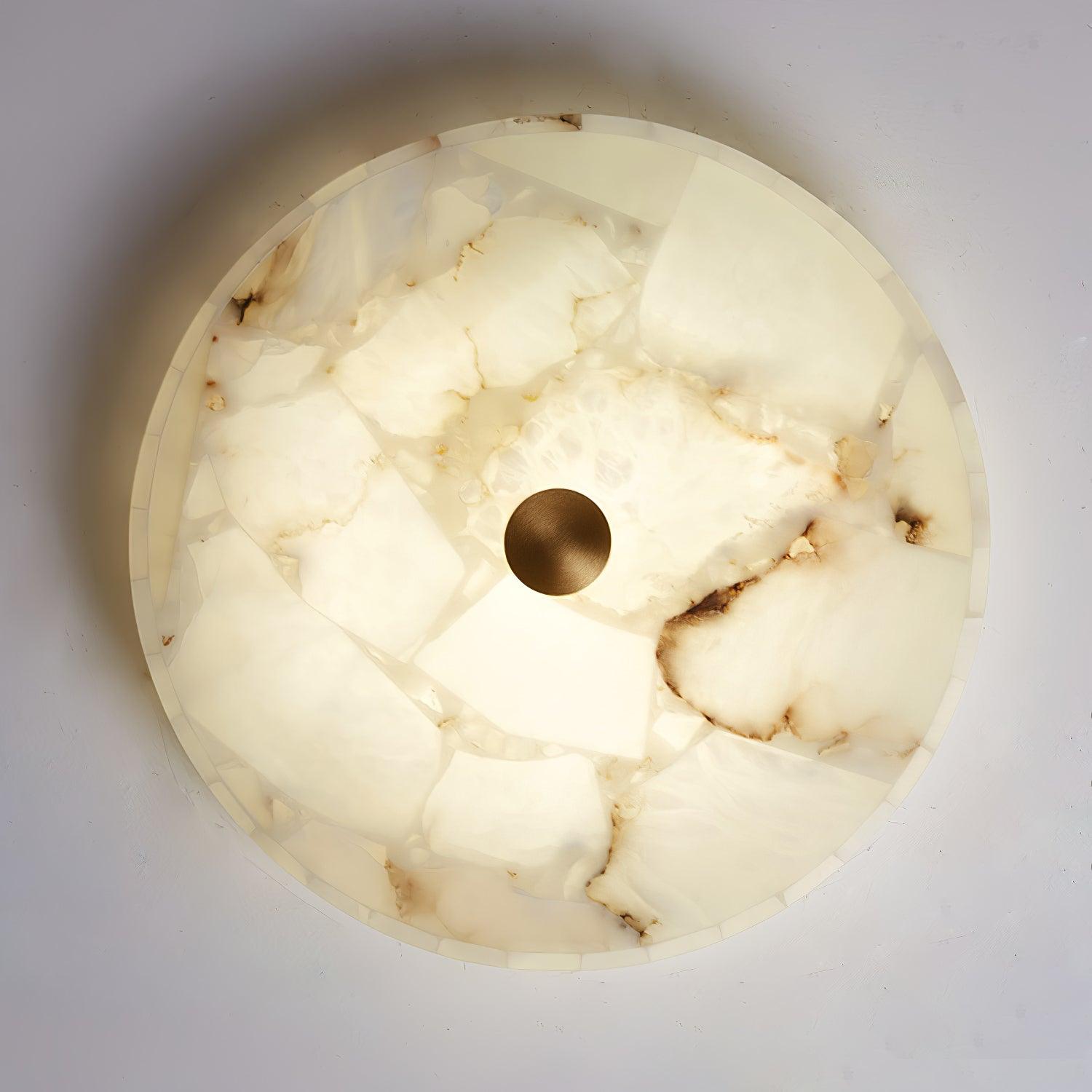 Ciphayra Round Mosaic  Alabaster Ceiling Light