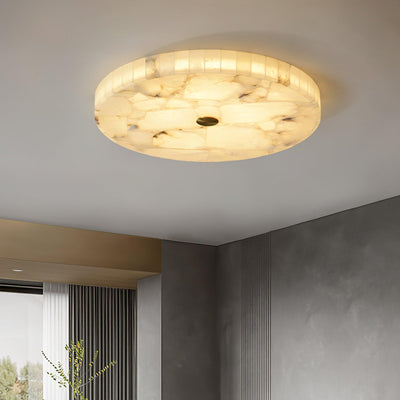 Ciphayra Round Mosaic  Alabaster Ceiling Light
